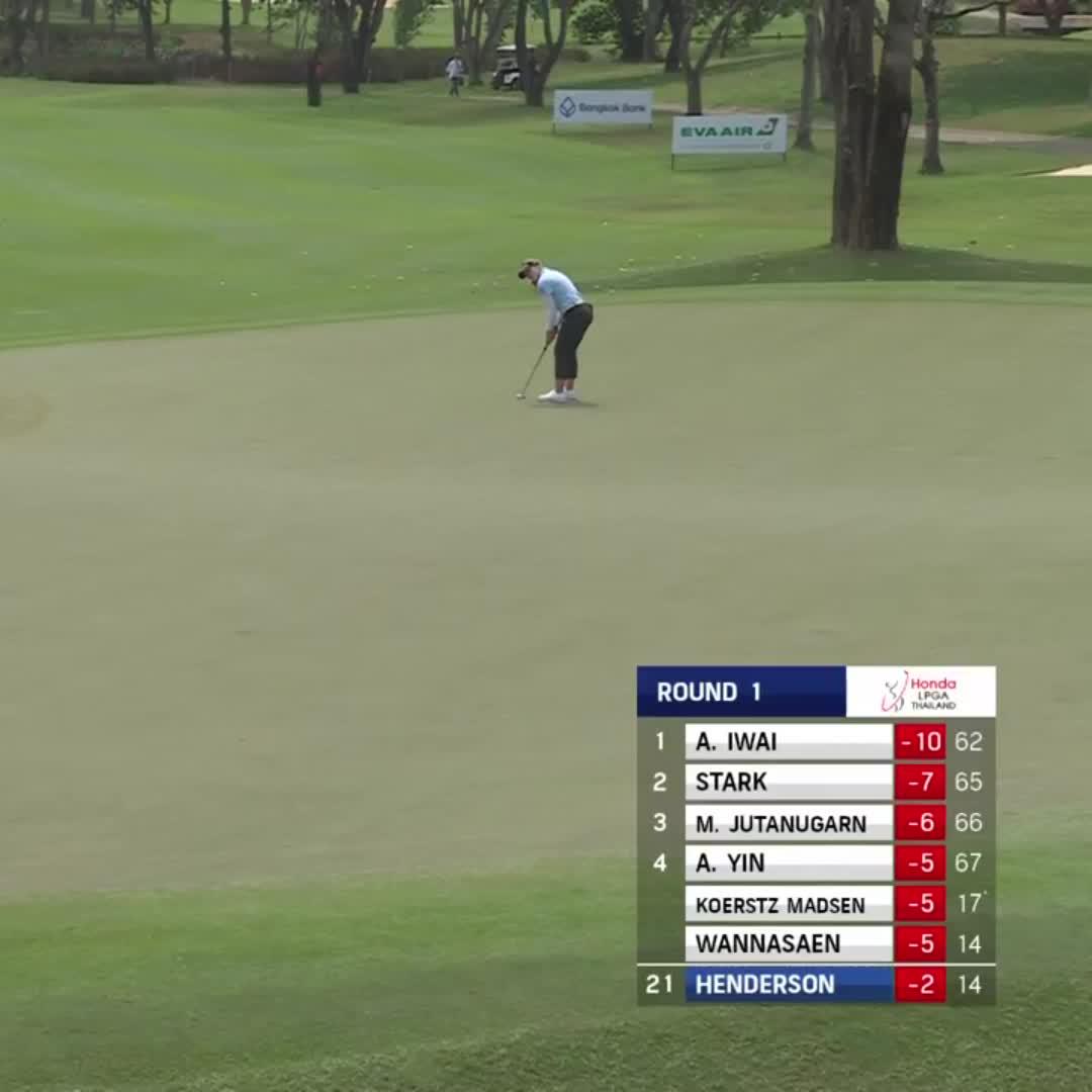 Brooke Henderson sinks the long range birdie! 🔥🐥
