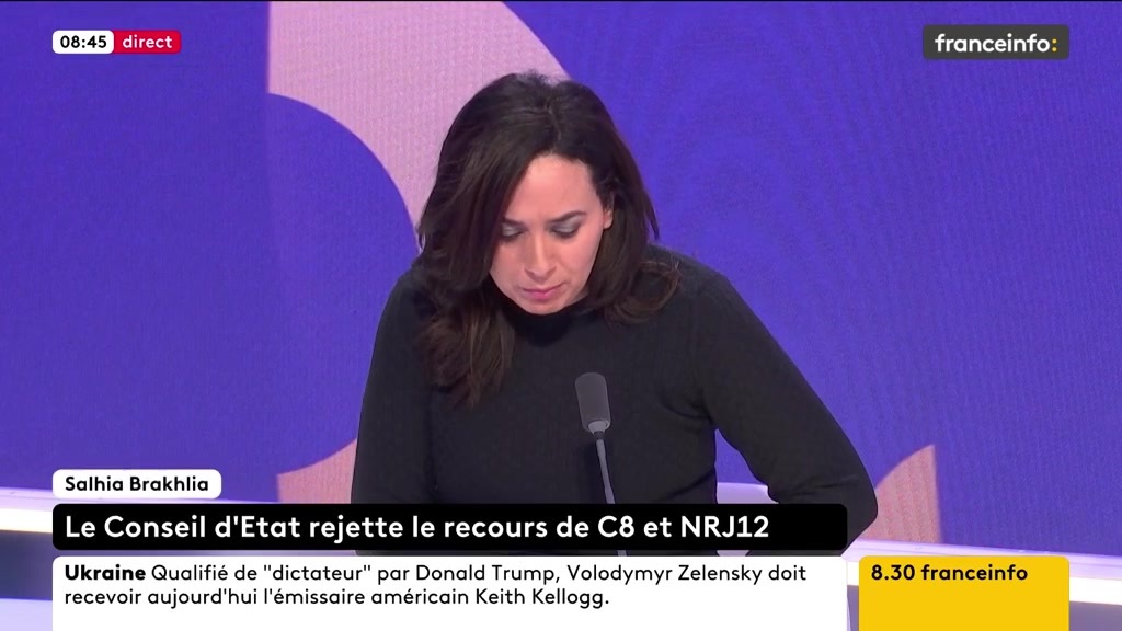 🔴 Le Conseil d'État confirme l'exclusion des chaînes C8 et NRJ12 de la TNT ➡️ "Si demain quelqu'un veut fermer franceinfo je me battrai pour vous défendre ", estime Laurent Jacobelli.