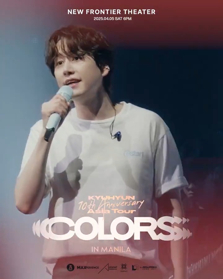 Nostalgic 🥺💗 #Throwback to our vocal king’s last tour performance. Filo KYUpiters, get ready for even better this time! 😍 🎟 📅 April 5, 2025 • 6:00 PM 📍 New Frontier Theater #KyuhyunCOLORSinManila #LSquaredProdPH