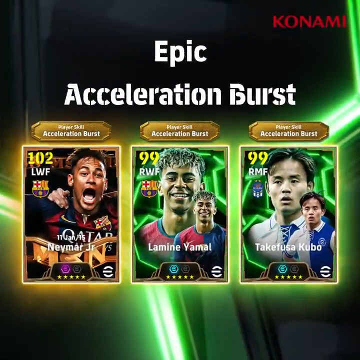 新スキル "Acceleration Burst" リアルサッカーの駆け引きの局面で使われる「チョップタッチ」がゲーム内で再現可能に！ 新スキルを持つ選手を獲得し、緩急のあるドリブルで相手を抜き去ろう🏃💨 #イーフト #eFootball