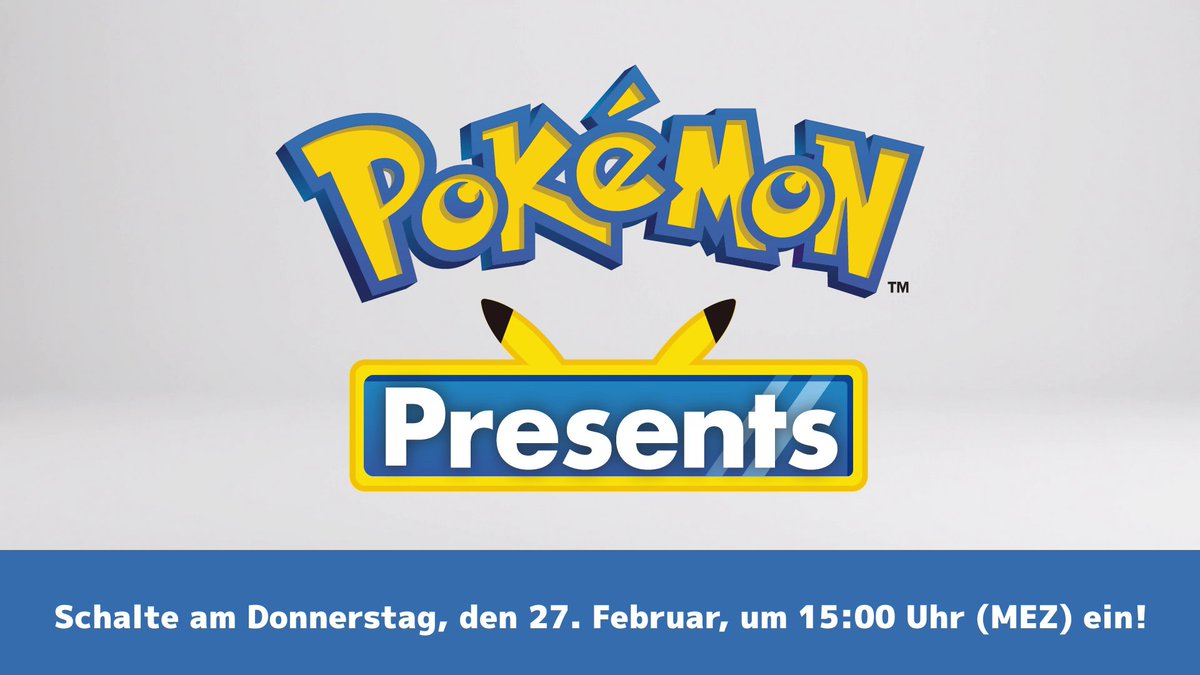 Macht euch bereit! 🎉 📅 27. Februar ⏰ 15:00 Uhr (MEZ) 📰 #PokemonPresents 📺