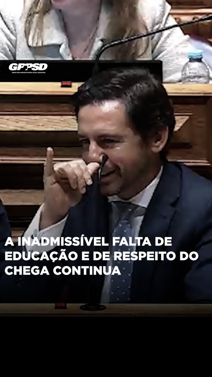 A inadmissível falta de educação e de respeito do Chega continua.