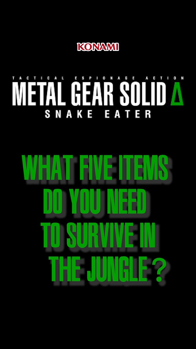 Jungle survival tips from the experts 🫡 David Hayter, Jodi Benson and Lori Alan share five essential items needed to survive in the wild. Get ready for your stealth infiltration mission when METAL GEAR SOLID Δ: SNAKE EATER releases August 28! 🔗 -