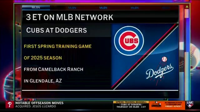 Live #SpringTraining ⚾️ is back today! Tune in to MLB Network at 3pm ET/12pm PT to catch the Cubs take on the Dodgers.