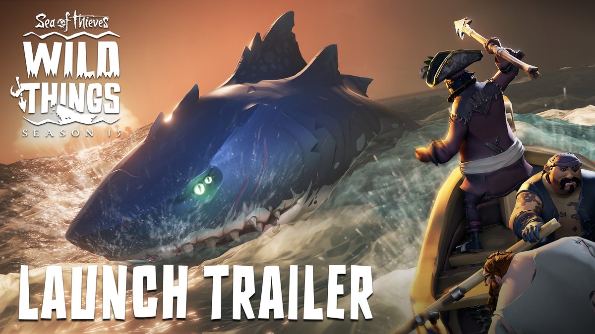 Sea of Thieves Season 15: Wild Things has surfaced! 🦈 New Megalodons 🪝 Hunter's Call Level Cap Increase 🎣 Fishing Voyages 🐟 Treasured Fish 🏳️ Hunter's Call Emissary 💯 All-New Seasonal Rewards 🐷 Emporium Refresh 🐗 And more to come: