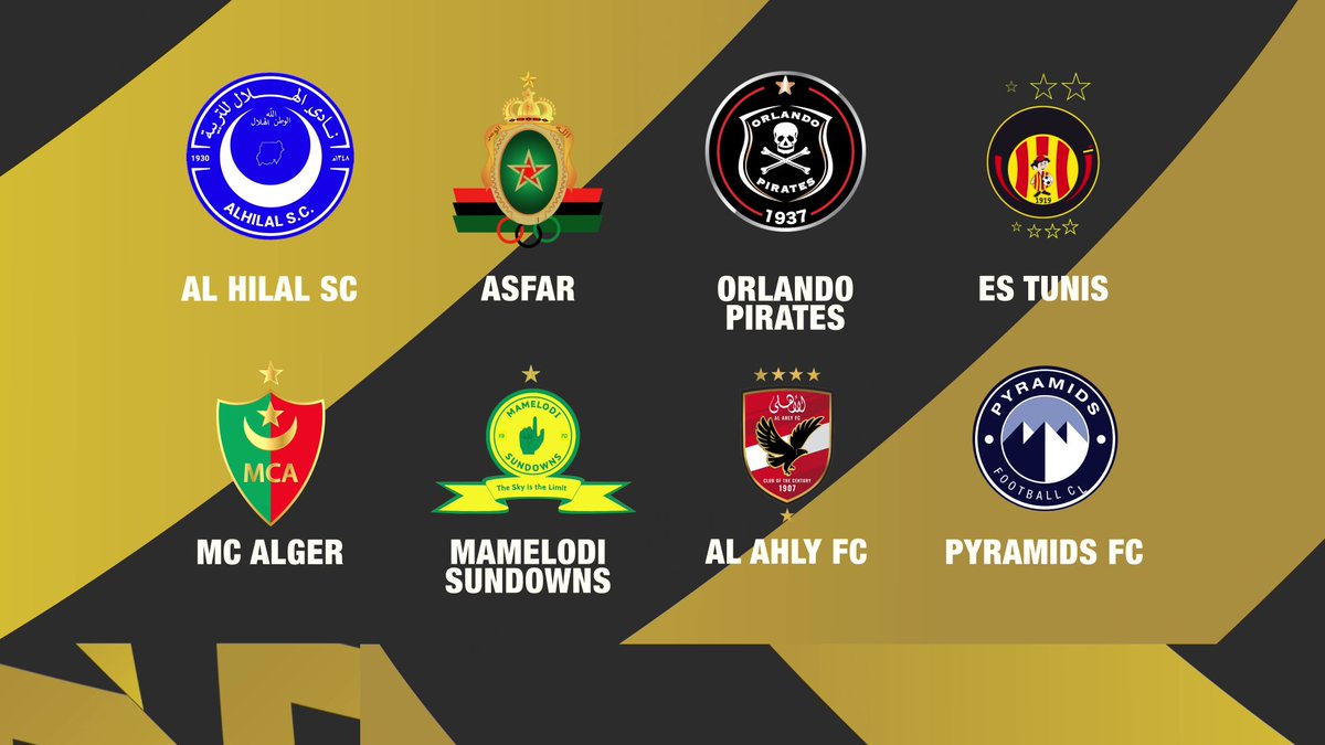 The #TotalEnergiesCAFCL quarterfinalists for this year are top-class. 🎩 Introducing our 8 title contenders. 🔥