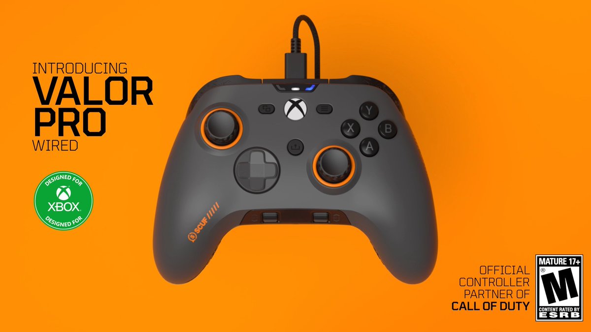 SCUF has introduced a new Xbox &amp; PC controller, the SCUF Valor Pro Wired Controller Anti-drift thumb-sticks, audio control on the controller, and 4 Remappable paddles $99