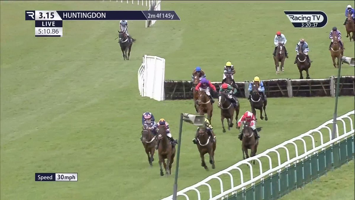Up in trip for hurdles debut = 🥇 Dramatic Encore leaves her bumper form well behind as she gets makes a winning start to life over obstacles. Harry Derham