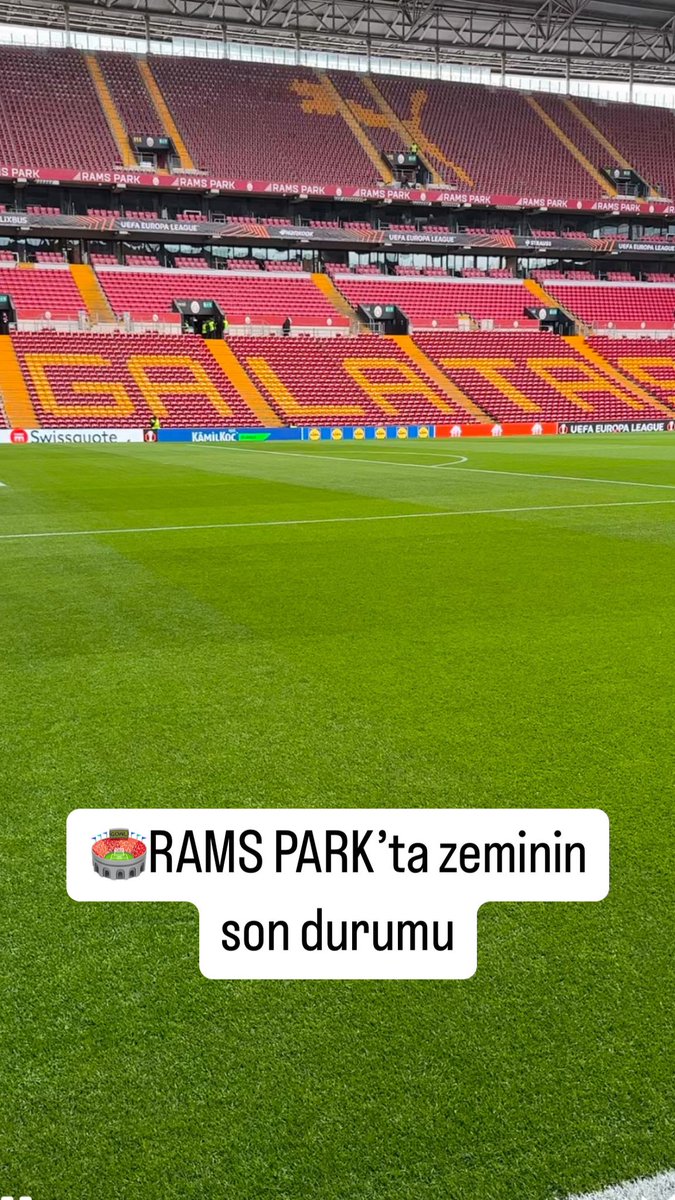 🏟️ RAMS Park'ın zeminini nasıl buldunuz? 🦁 👀 Maça saatler kala RAMS PARK’ta zeminin son durumunu yakından inceliyoruz. #TRTSporDijital