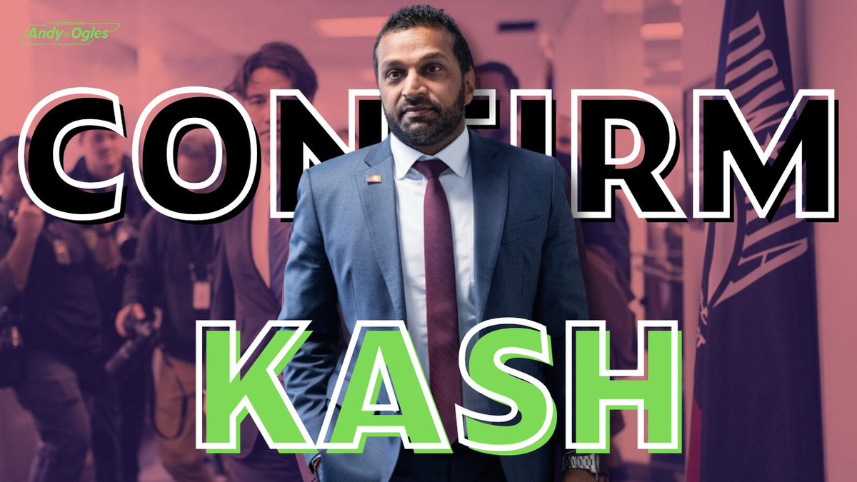 🔥Confirm Kash so he can: -Fire corrupt feds -Defend good cops -Wage war on Chinese fentanyl -Restore transparency -Assist Tom Homan -Expose corruption -Arrest cartel leaders -End the deep state