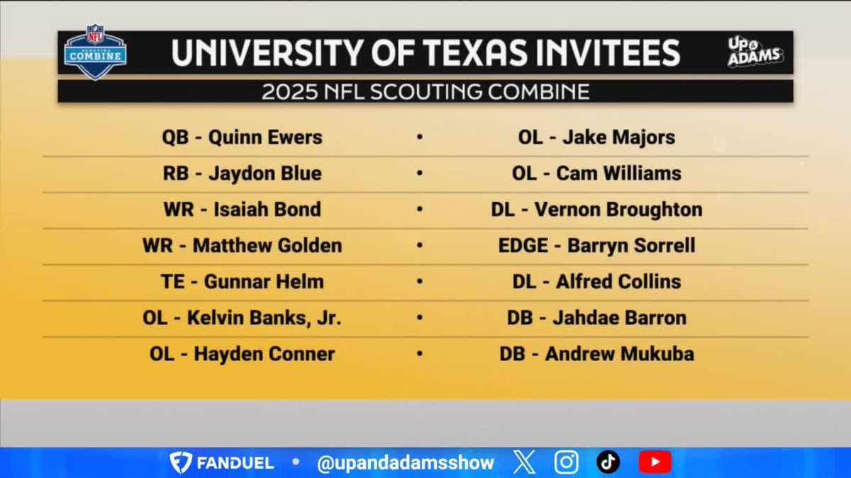 .Steve Sarkisian breaks down the program's record-setting 14 NFL scouting combine invites 🤘📈🔊 Texas Football Kay Adams | #HookEm