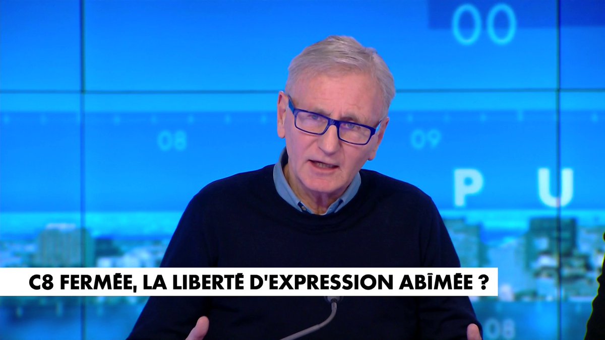 André Vallini, avocat et ancien ministre, sur l'arrêt de la chaîne C8 : «Je suis gêné qu'en France, pays de la liberté, on en vienne à fermer une chaîne de télévision. Ça me choque», dans #Punchline