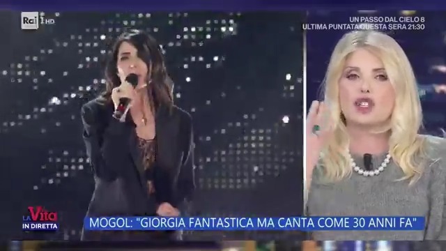 "Giorgia fa le faccette, gorgheggia ed è antiquata" Forse l'ha confusa con l'altra #lavitaindiretta #Sanremo2025