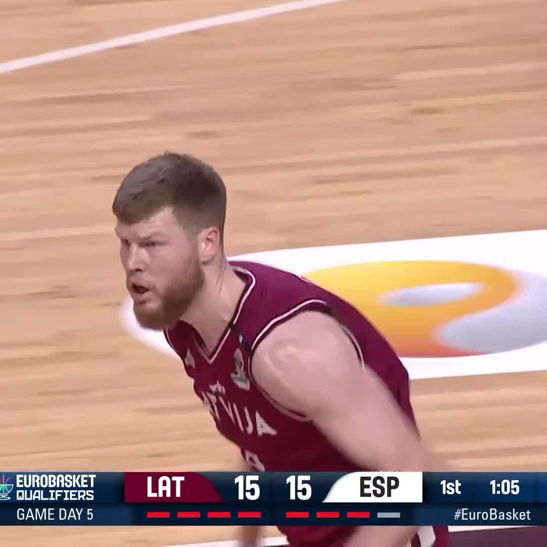 THE LATVIAN LASER SHOWING OFF HIS BUNNIES 🐰 #EUROBASKET X #DareToDream