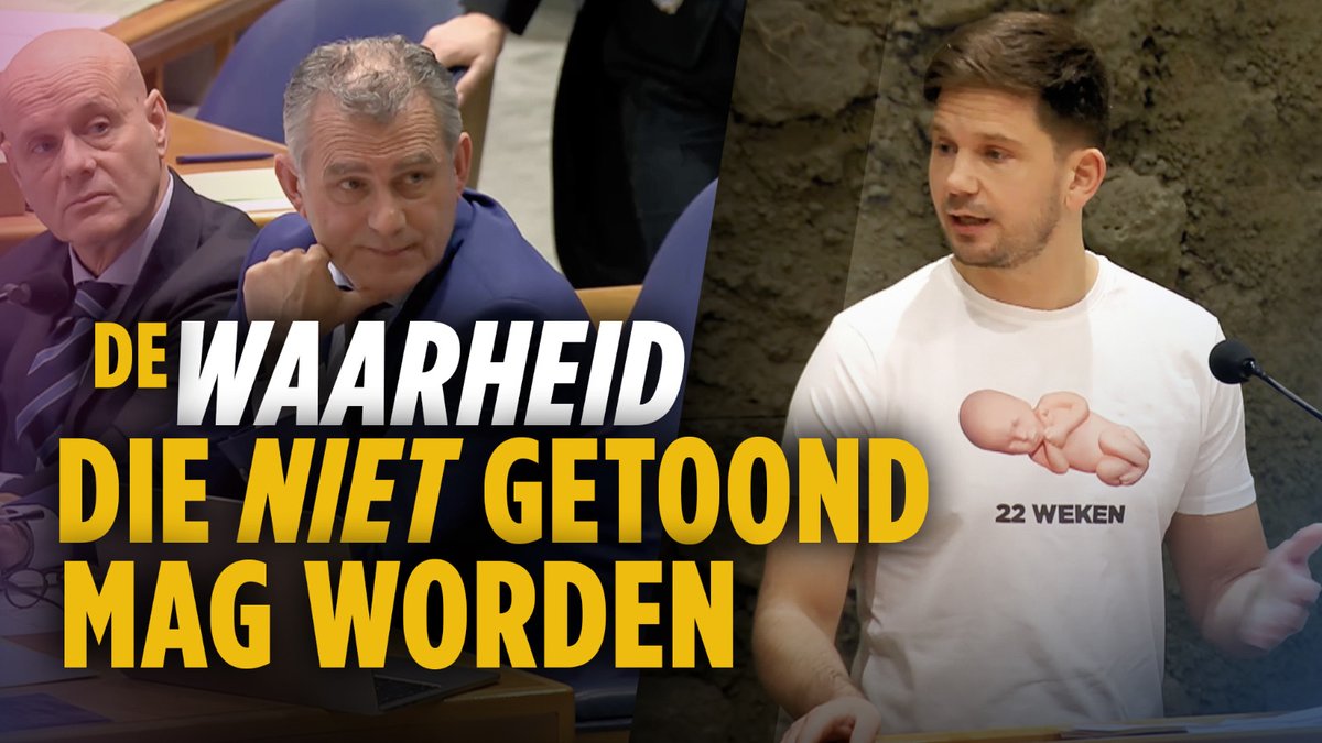 Een T-shirtje met een foetus vinden ze "schokkend". Het op grote schaal onverdoofd doden van levende baby's, zonder enige (medische) noodzaak, dat vinden ze geen probleem. Dit zegt meer over de heersende moraal in ons land, dan het totale debat over medische ethiek. #FVD