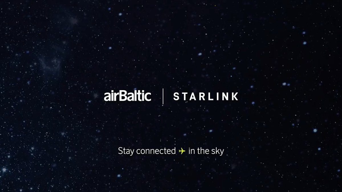 Unmatched. Unlimited. Unbelievable ⚡ Ultra-fast SpaceX Starlink internet just took off. airBaltic is the 1st European airline to offer a new era of in-flight freedom - stream, browse, and connect like never before! ✈️