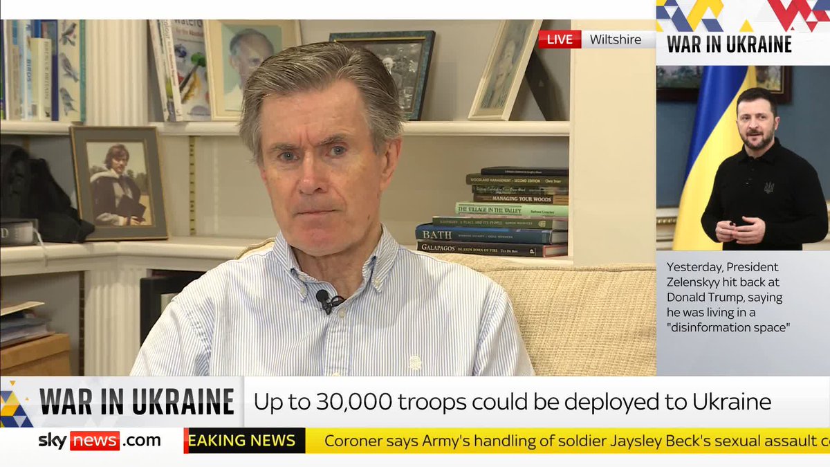 "If you're going to have any force in Ukraine, it has to be prepared to defend itself" Former Chief of MI6, Sir John Sawers discusses the possibility of British 'peacekeeping' troops in Ukraine with Sky's Mark Austin Live updates ➡️ 📺 Sky 501