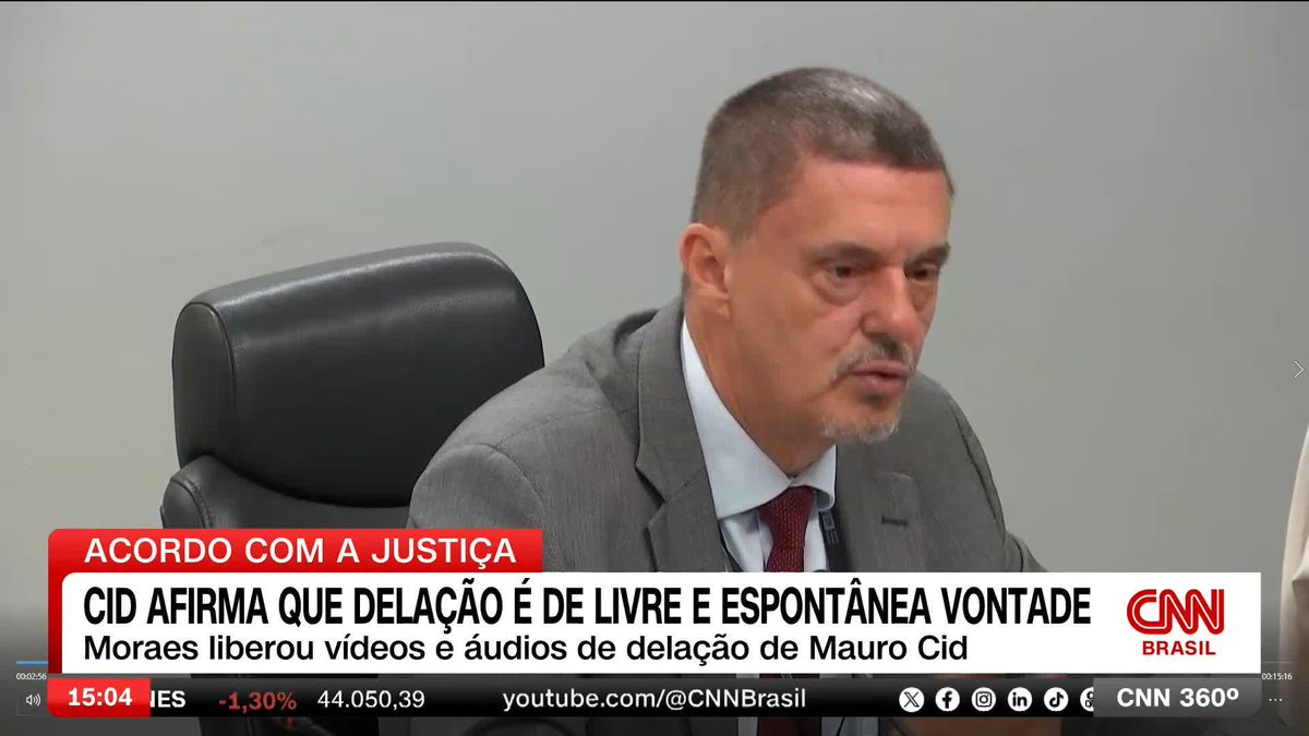 Durante depoimento, o tenente-coronel Mauro Cid, ex-ajudante de ordens de Jair Bolsonaro (PL), disse que firmou o acordo de delação premiada com a Polícia Federal por livre e espontânea vontade. #BastidoresCNN