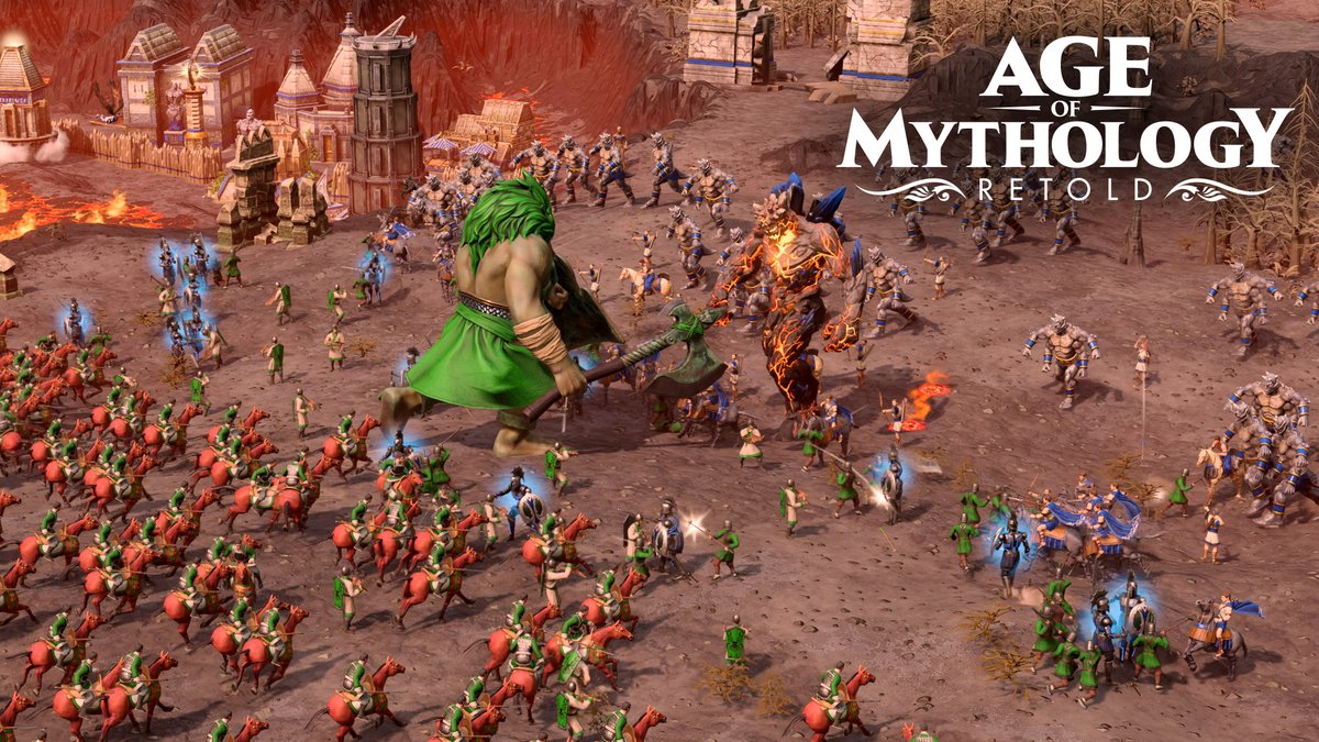 Coming March 4th, 2025 to PlayStation 5. From the creators of the award-winning Age of Empires franchise, #AgeofMythologyRetold goes beyond history to a mythical age where gods, monsters, and humans collide. Combining the best elements of the beloved #AgeofMythology with modern real-time strategy design and visuals, Retold is an epic and innovative experience for old and new players alike. Secure your domain, command legendary monsters, and call upon the power of the gods to crush your enemies.