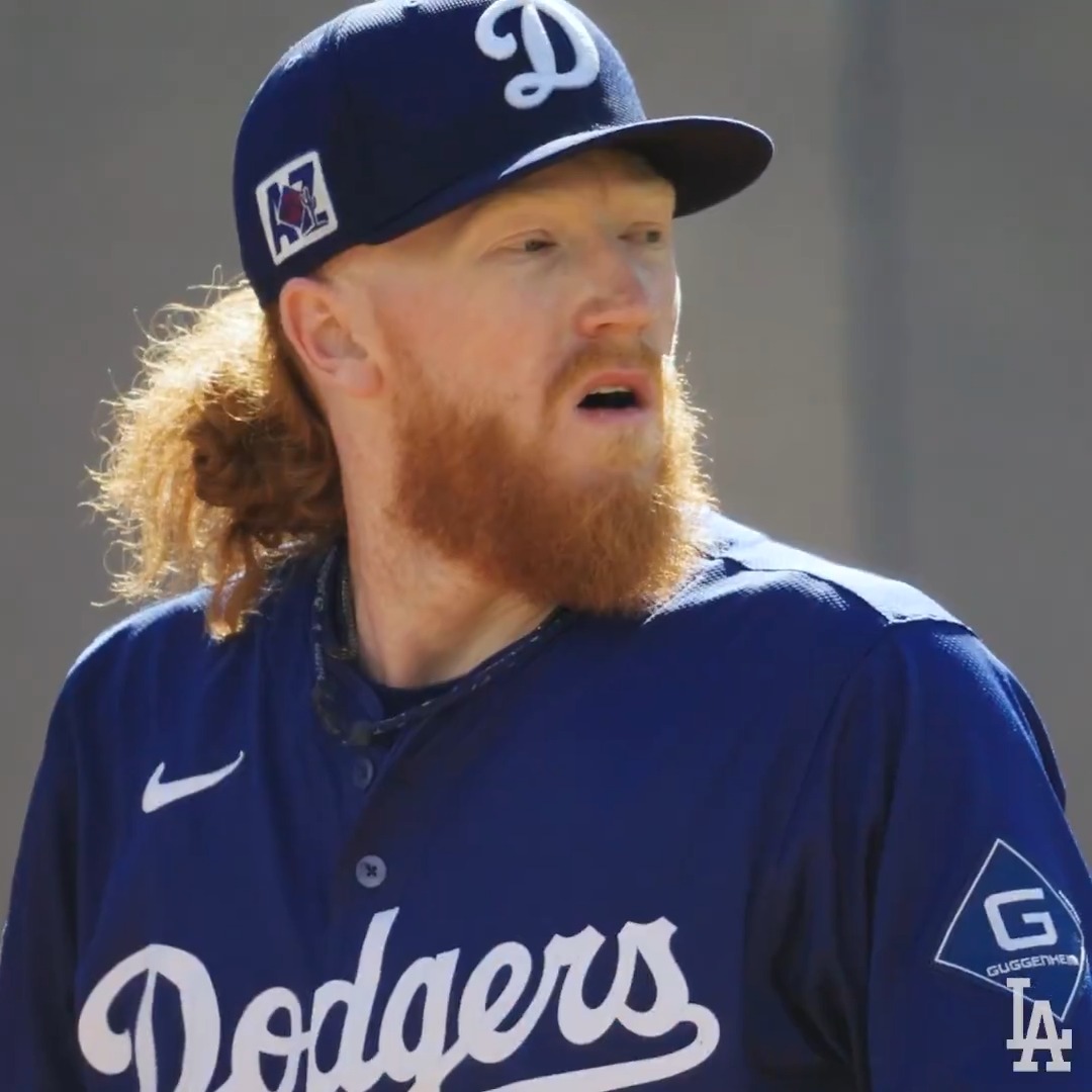 Bullpen work with Dustin. #DodgersST