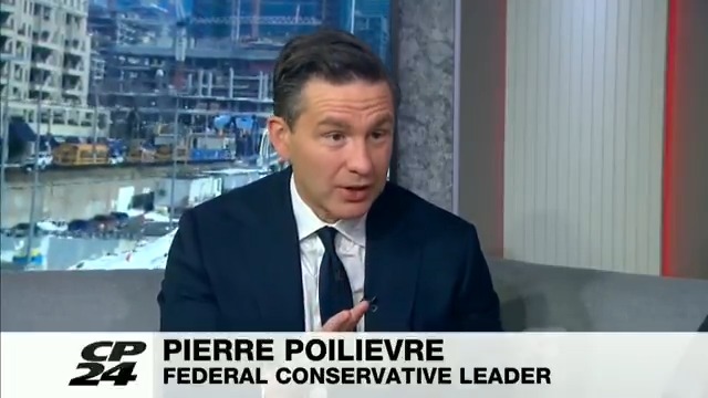 Poilievre: "I won't take any lessons on patriotism from Mark Carney, who took jobs and money out of Canada ... I won't take any lessons from the Liberals on patriotism after they have been lowering our flag and putting down our history for the last 10 years."