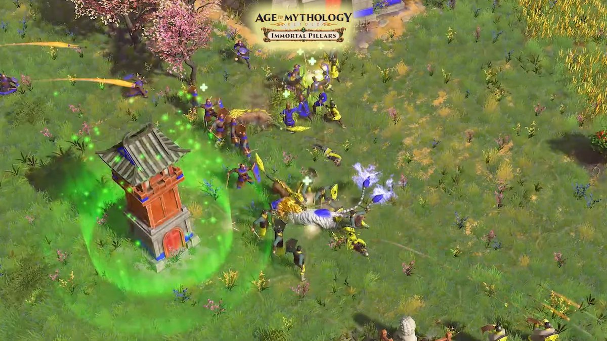 Unleash the power of Goumang in Age of Mythology: Retold - Immortal Pillars! 🌲💥 Cast Forest Protection on an ally building to heal nearby units and root enemies in their tracks! Be prepared to control the forces of nature on March 4th!