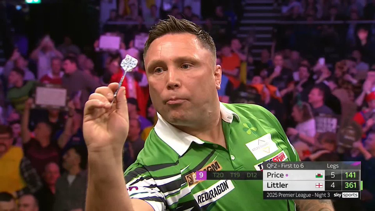 PRICE DUMPS OUT LITTLER! Gerwyn Price wraps up a 6-4 win over Luke Littler! The Iceman was fully pumped for that one! 📺 #PLDarts25