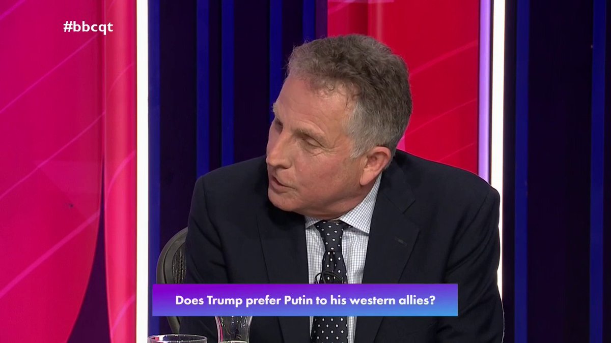 “This is the man who ran The Apprentice programme. I wonder if he’d still be on his… programme, if he was the man doing the deal” General Sir Nick Carter worries Trump has put “all of his negotiating chips on the table” already when it comes to peace in Ukraine #bbcqt