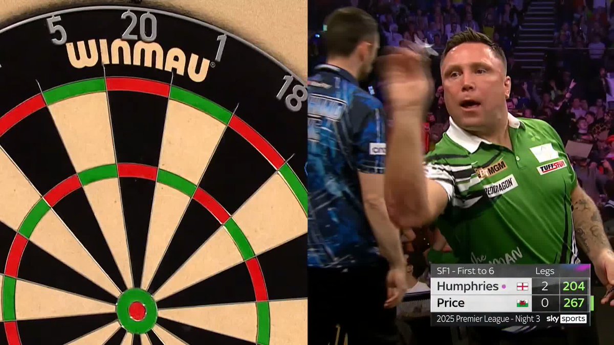 PRICE LANDS THE BIG FISH! 🐠 Gerwyn Price hits a 170 checkout against Luke Humphries! 👏 📺 #PLDarts25