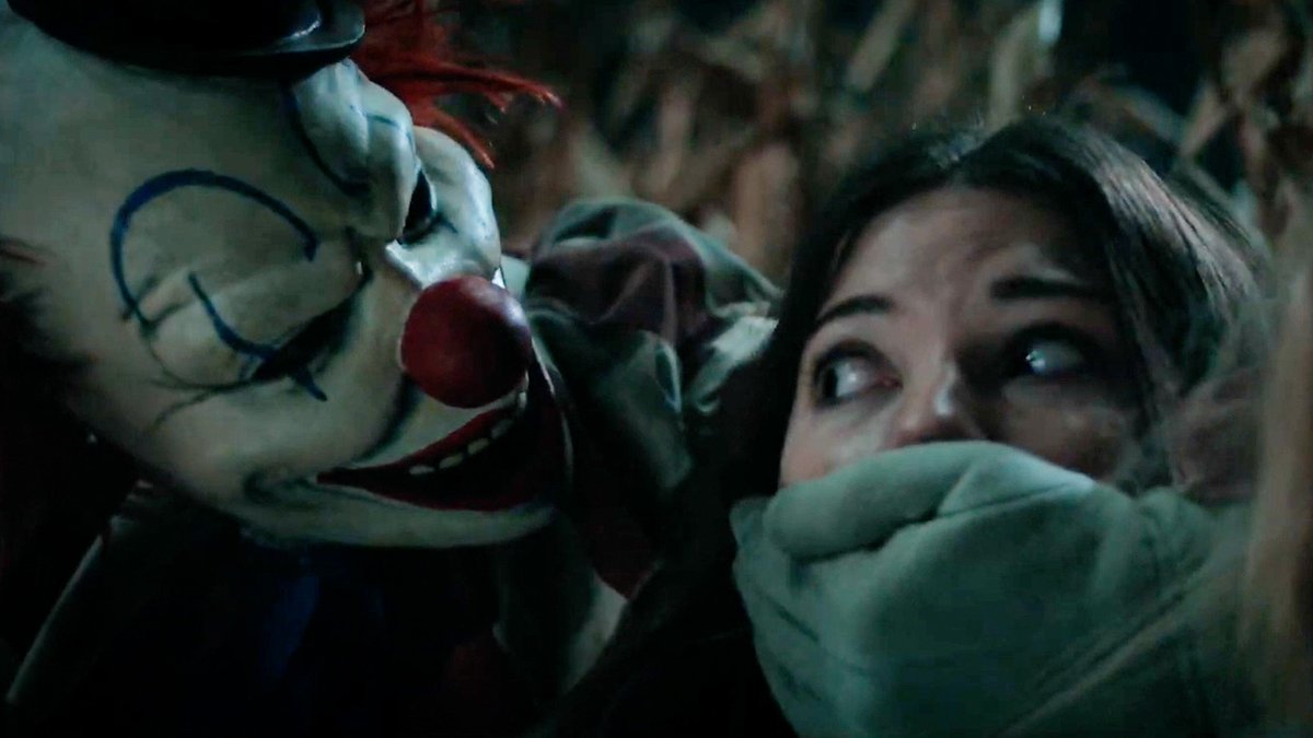 Official red-band trailer for #ClownInACornfield - in theaters May 9.
