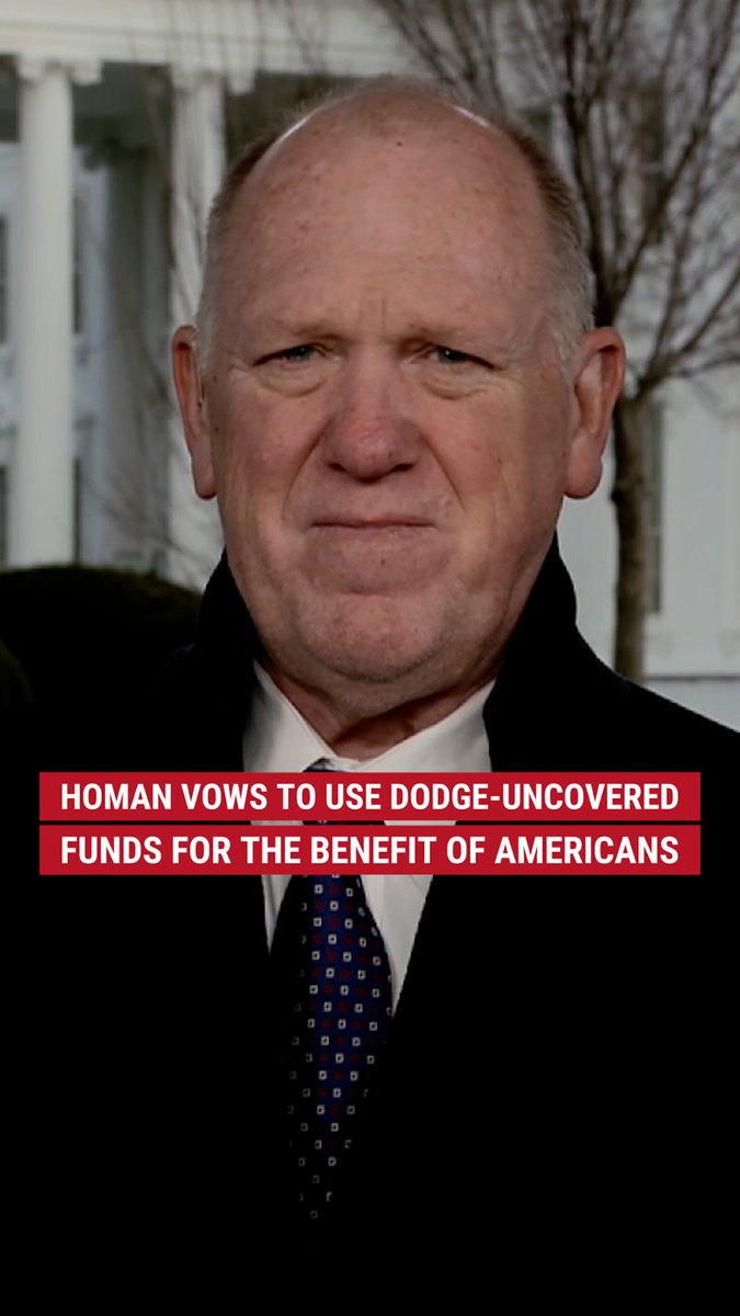 .Thomas D. Homan spells out how the Trump admin is going to put the billions of dollars uncovered by DOGE — “that illegal aliens shouldn’t’ be getting” — to directly benefit Americans.