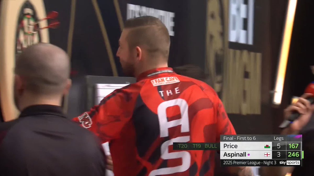 PRICE IS THE CHAMP IN DUBLIN! ❄️🏆 Gerwyn Price beats Nathan Aspinall to claim his first Premier League night win in almost two years! 📺 #PLDarts25