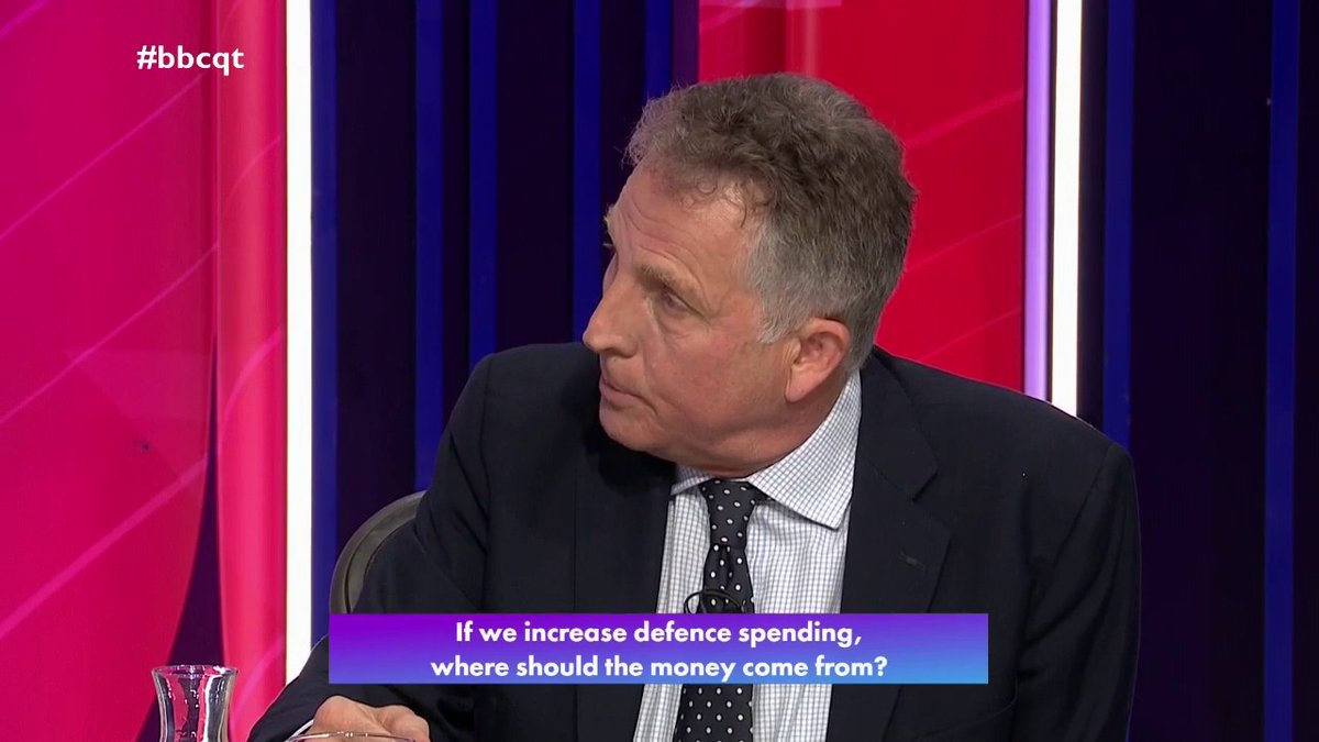 “We might be able to park a destroyer in the Thames to protect parts of London, but nothing more than that” General Sir Nick Carter says the UK is “massively vulnerable”, and isn’t equipped, physically or financially, to start “protecting ourselves” as required #bbcqt