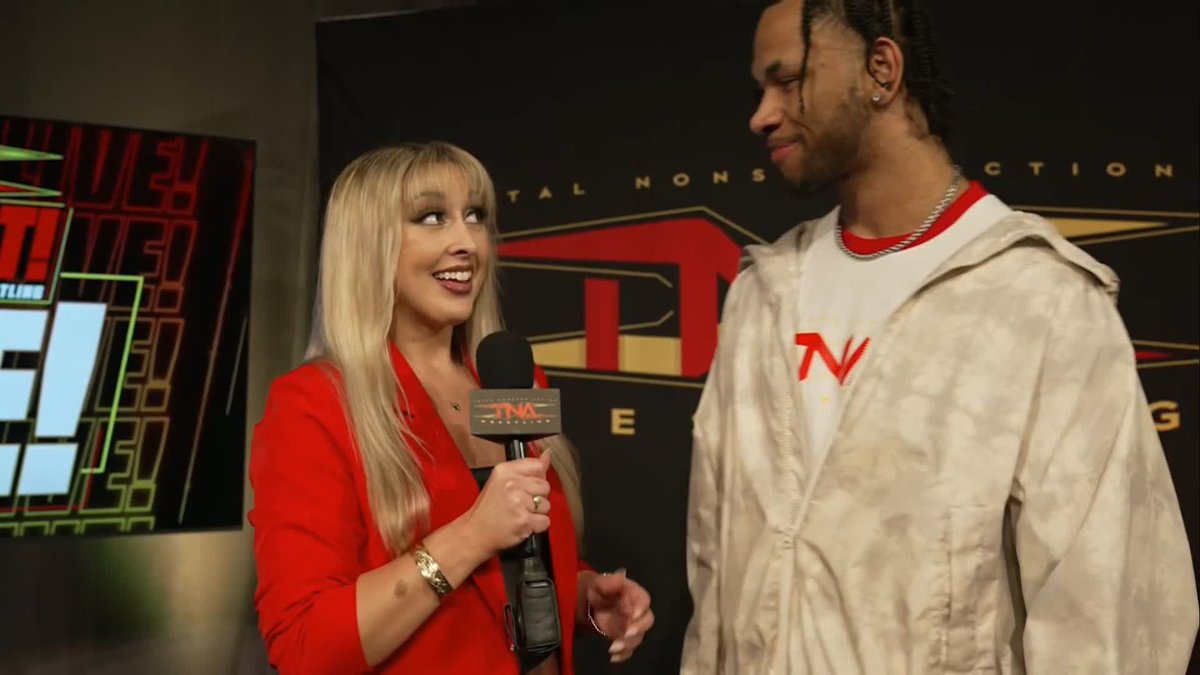 .Gia Miller got LEON SLATER's thoughts ahead of his NO DQ Match with Dango TONIGHT! Watch #TNAiMPACT on TNA+: