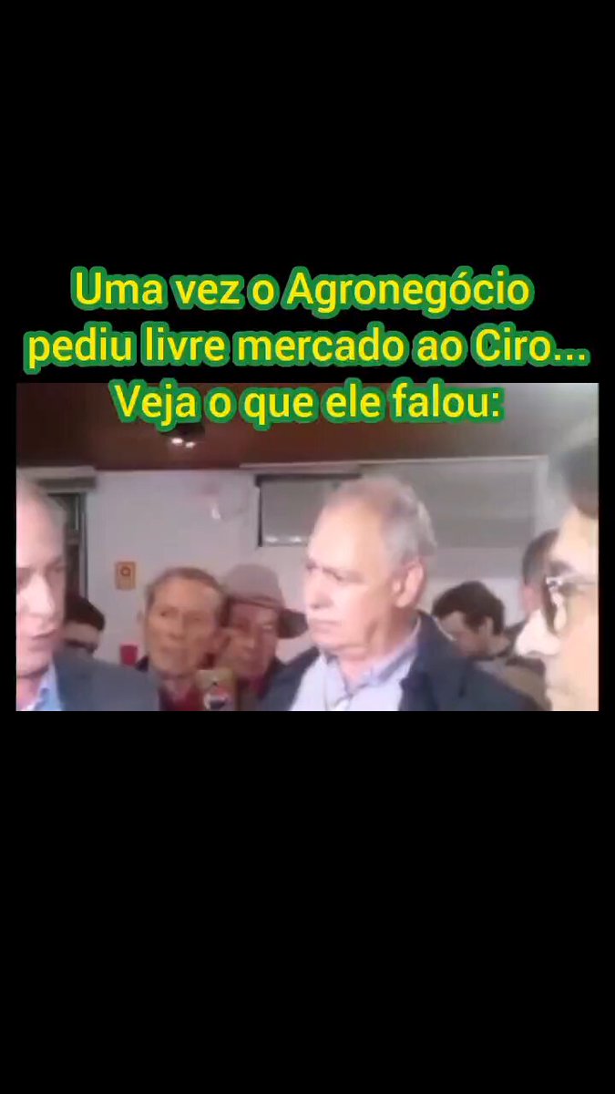 FIM DO PLANO SAFRA. Uma vez o Agronegócio pediu livre mercado ao Ciro Gomes... Veja o que ele falou: