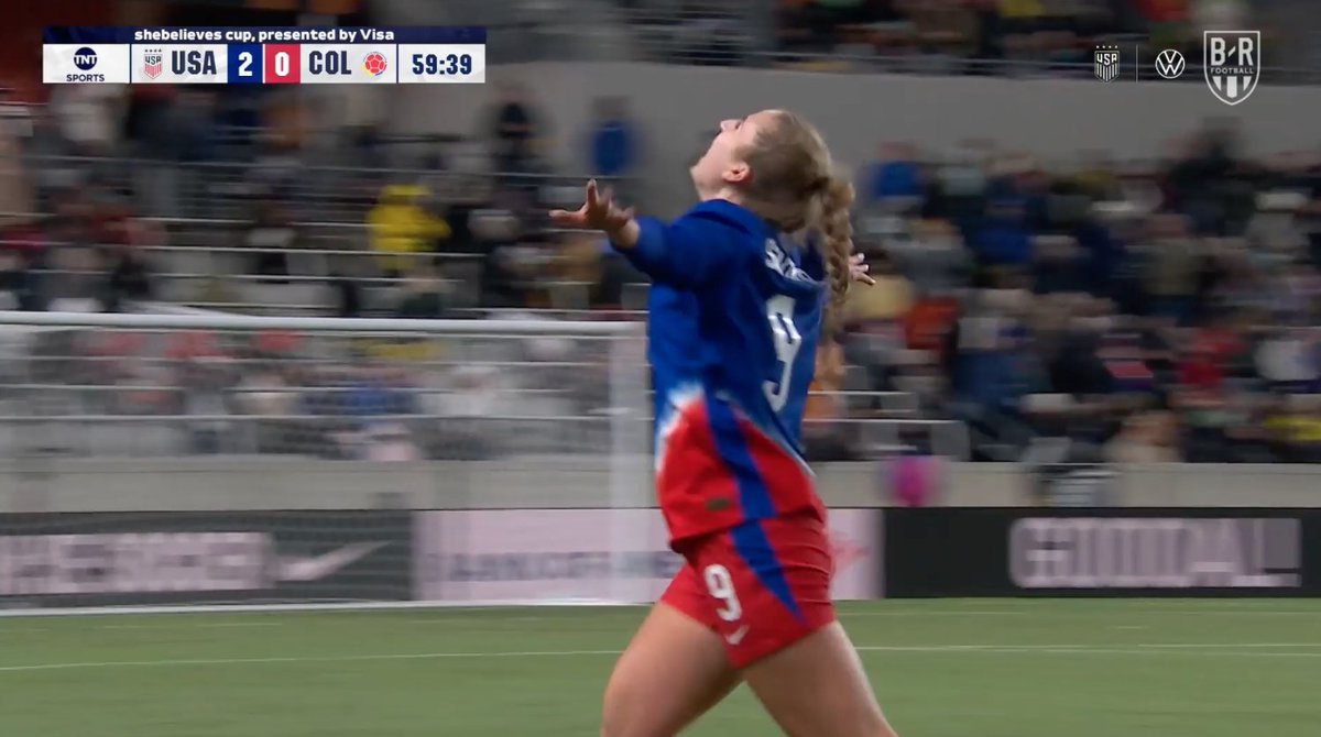 This is how Ally Sentnor scored her first USWNT goal. WOW 🚀 Watch every SheBelieves Cup game on TBS and Max 📺