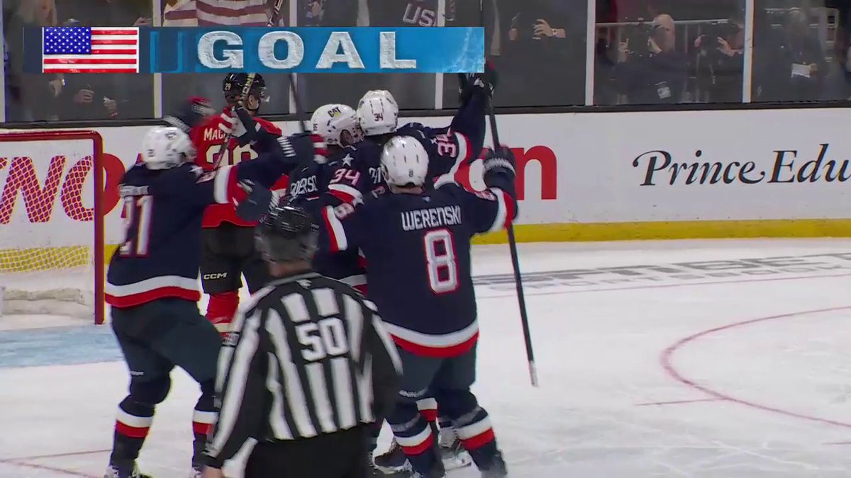 JAKE SANDERSON 👀 IT'S 2-1 USA! #4Nations 🇺🇸: ESPN &amp; ESPN+ ➡️ 🇨🇦: Sportsnet or stream on Sportsnet+ ➡️
