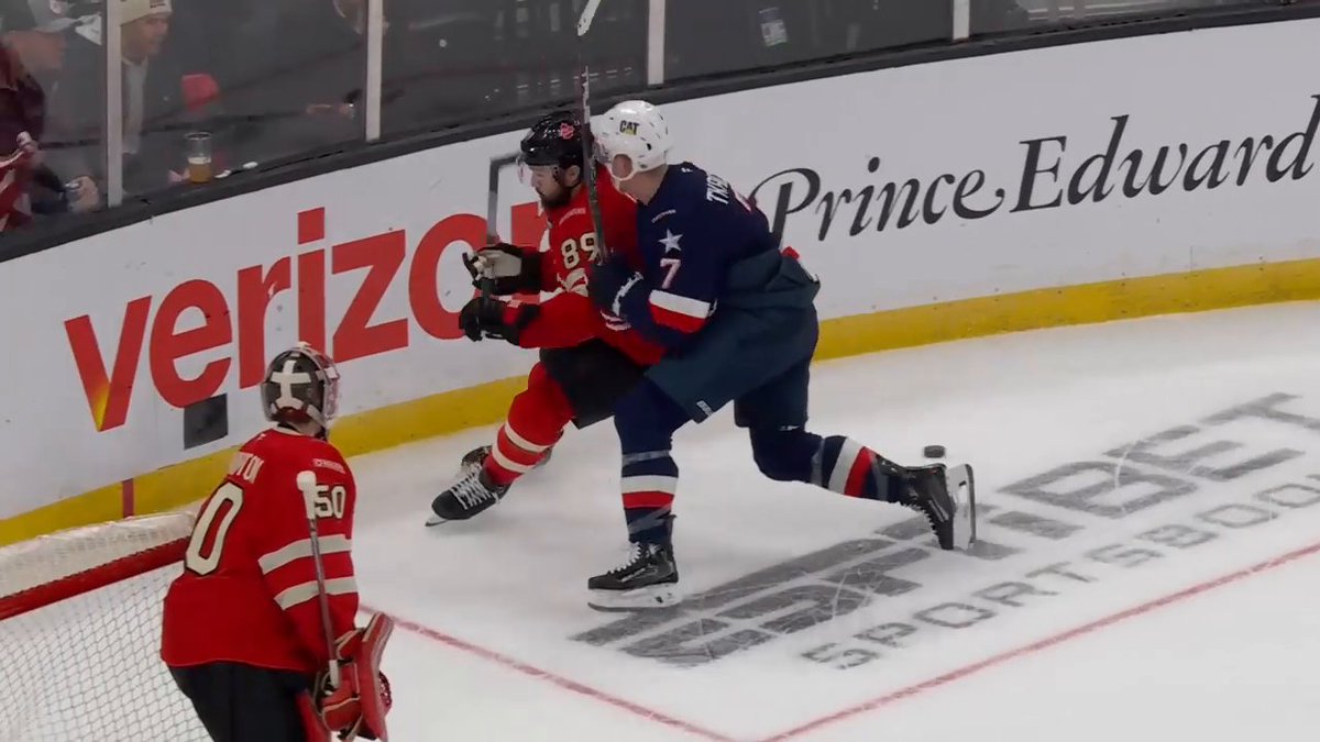 Brady Tkachuk is a human wrecking ball right now 🤯 #4Nations 🇺🇸: ESPN & ESPN+ ➡️ 🇨🇦: Sportsnet or stream on Sportsnet+ ➡️
