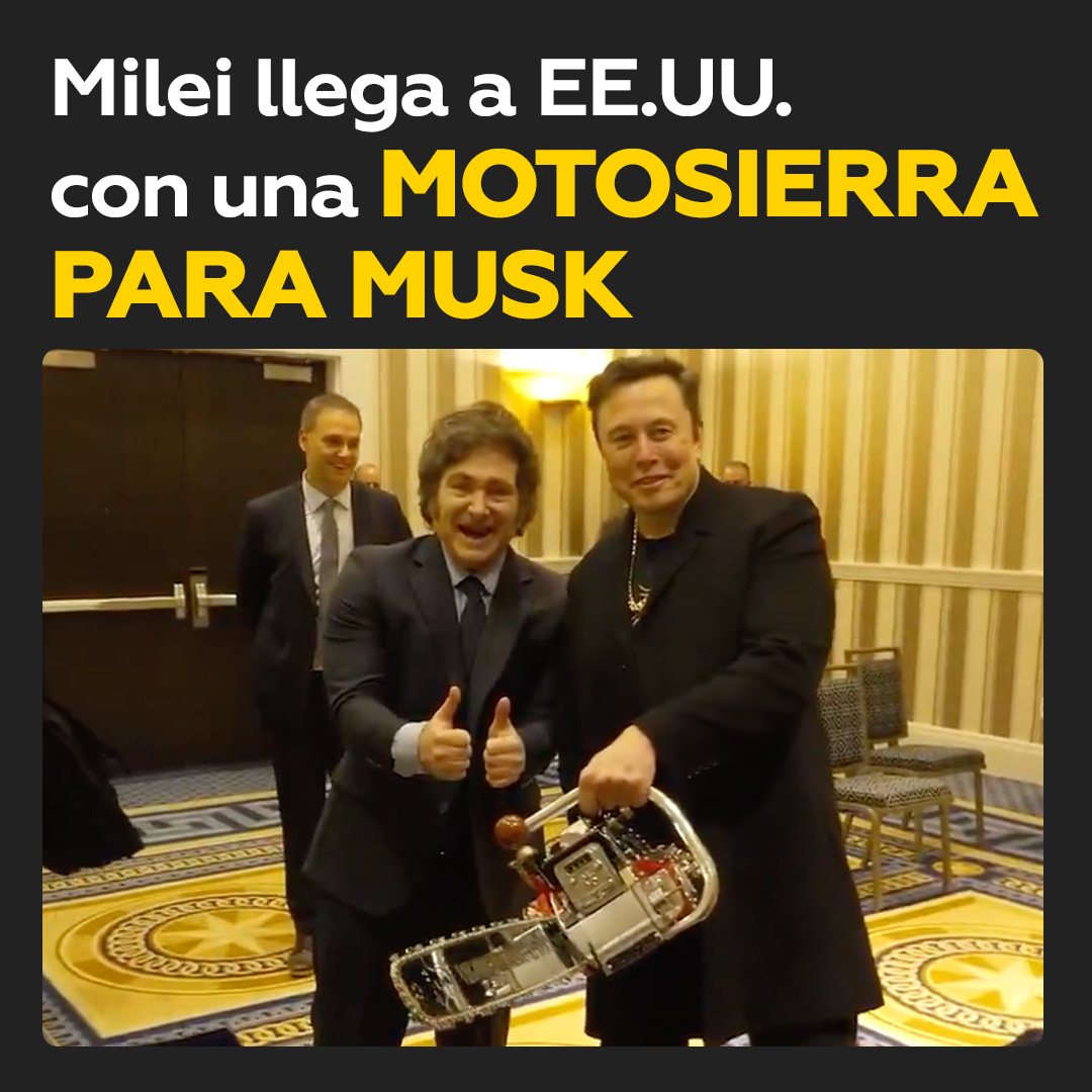 💬 "¡Viva la libertad, carajo!" 🎁 Javier Milei sorprende a Elon Musk con un insólito regalo 👇