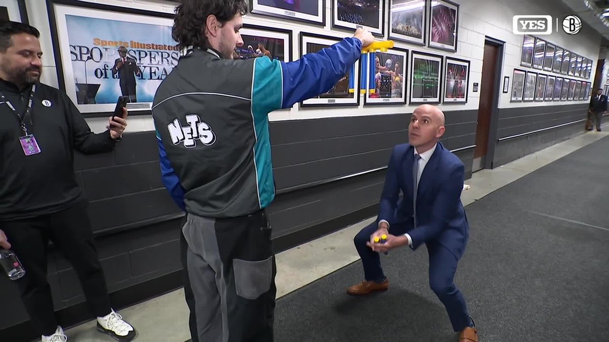 Thursday's contest was won by Ryan Ruocco, but based on Ask The Announcers we think RR &amp; sarah kustok BOTH have quick reflexes! #NETSonYES