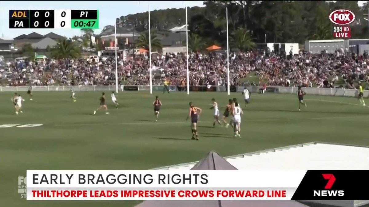 The Crows have made an early statement against an undermanned Port Adelaide in the pre-season Showdown. Josh Money 7AFL #7NEWS