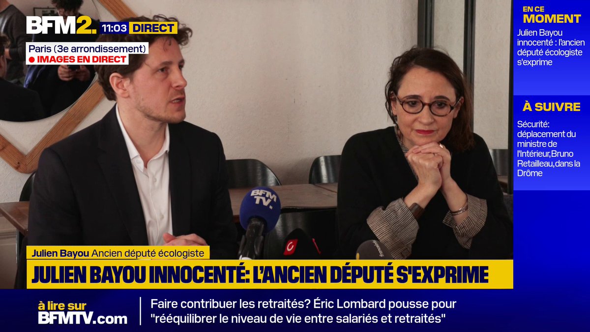 💬 "Contredire Sandrine Rousseau n'est pas nuire au féminisme" Julien Bayou, ex-chef des Écologistes, s'exprime après le classement sans suite de la plainte pour harcèlement moral le visant