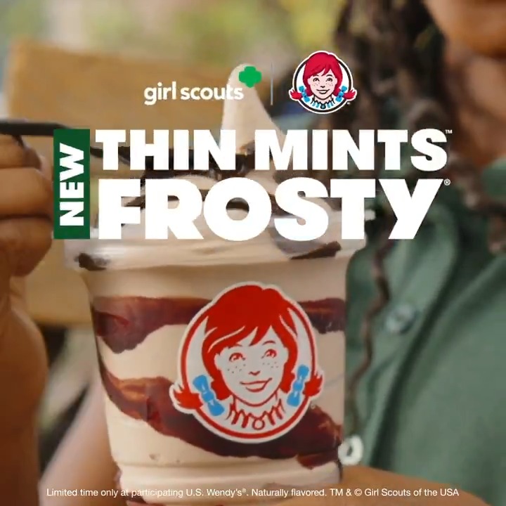 Take a dip into all the Girl Scout cookie inspired flavor of our limited time Thin Mints Frosty.