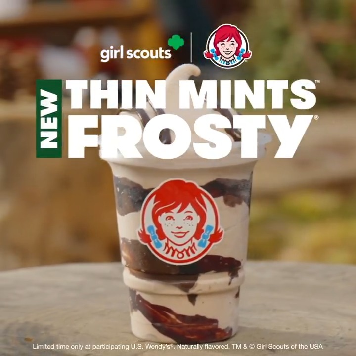 The Girl Scout cookie inspired flavor ya love is now in a ✨Frosty✨. Get into it and grab yourself a Thin Mints Frosty today.