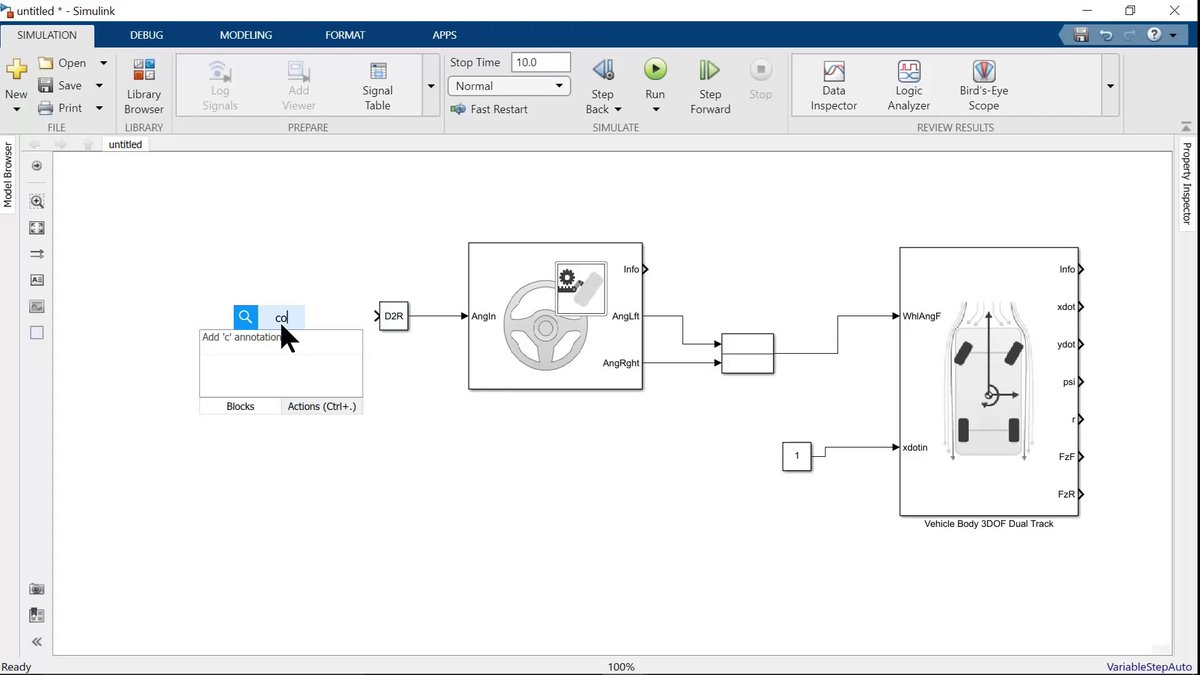 Explore Vehicle Dynamics 🏎️ Simulate longitudinal and lateral dynamics for autonomous vehicles and race cars 🌧️ Analyze the impact of dry and wet surfaces on vehicle motion 📈 Build models with Vehicle Dynamics Blockset 🔗 Watch the video to learn more: