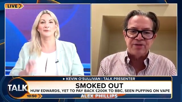 Kevin O'Sullivan says it's "a disgrace" that former BBC presenter Huw Edwards is allowed to wander around vaping in Wales. "He should have gone to jail..." Kevin O'Sullivan | Alex Phillips