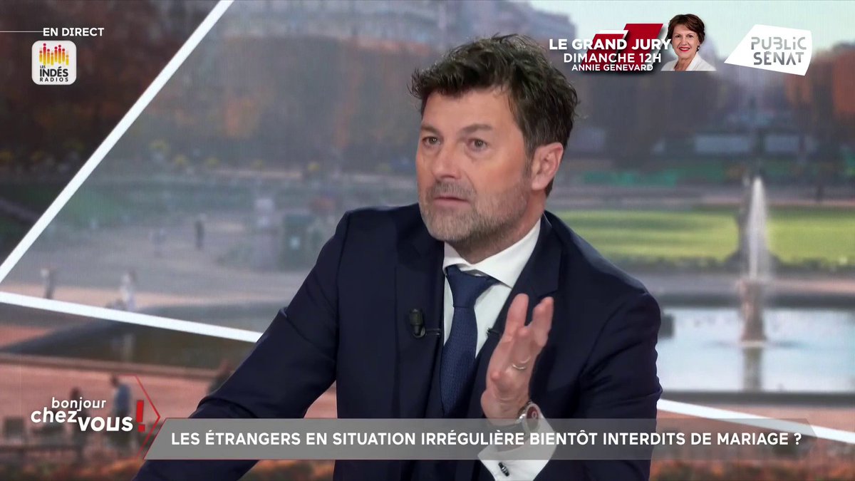 « Est-ce que les libertés et les droits fondamentaux s’appliquent à des personnes qui entrent irrégulièrement sur le territoire français ? Moi je ne pense pas » déclare Stéphane Le Rudulier, sénateur LR des Bouches-du-Rhône. #BonjourChezVous