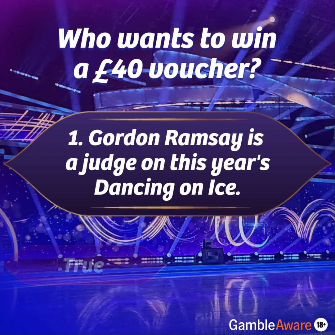🤷‍♀️ Think you know everything about Dancing on Ice? Prove it! 🤷‍♀️⁣ Answer all five questions correctly for a chance to 𝐰𝐢𝐧 𝐚 £𝟒𝟎 𝐀𝐦𝐚𝐳𝐨𝐧 𝐯𝐨𝐮𝐜𝐡𝐞𝐫!⁣ _________ ⁣ Three randomly selected winners will be announced on 28th February to each win a £40 Amazon voucher. ⁣ Winners must message us to redeem. Vouchers not exchangeable for cash. ⁣ This contest is in no way sponsored, endorsed, administered by, or associated with ITV.⁣