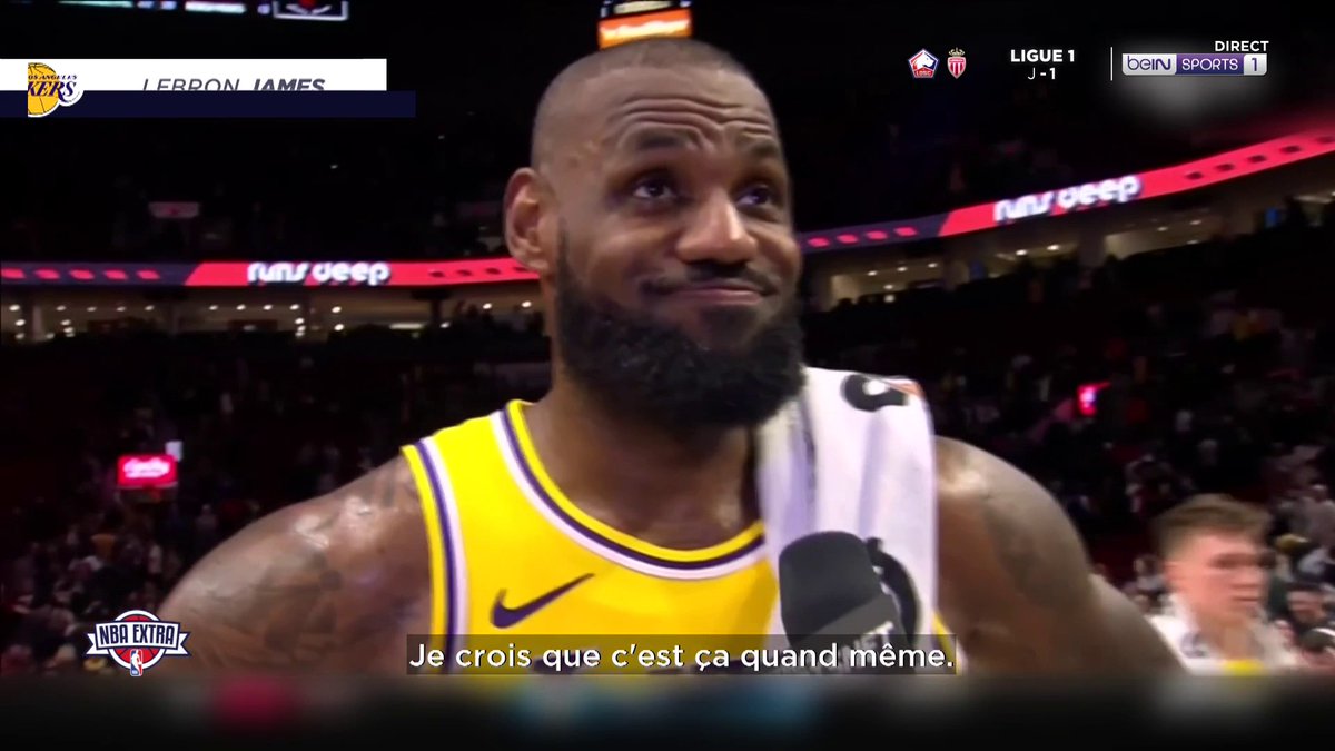 🏀 #NBAExtra 🔥 LeBron James raconte sa préparation avant ses 40 points marqués cette nuit !