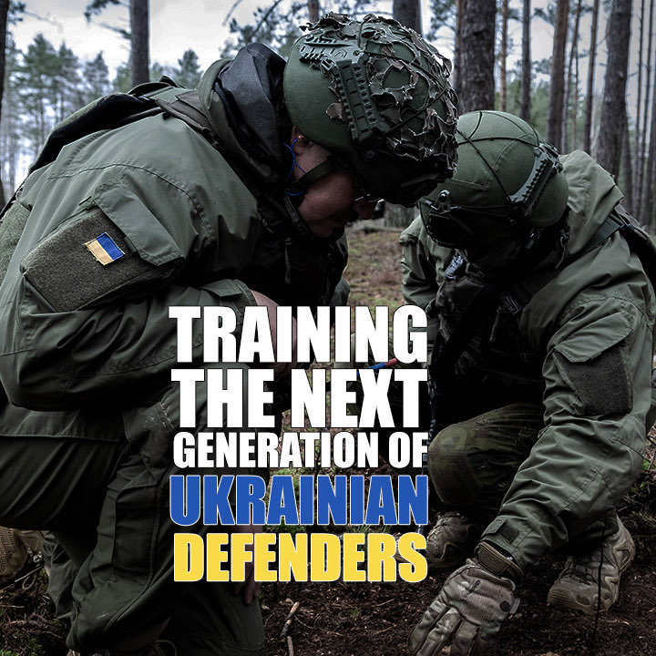Training the next generation of Ukrainian defenders 🇺🇦 NATO Allies are training Ukraine's brave soldiers how to operate new military equipment, detect and neutralise land mines and lead troops. #StandWithUkraine